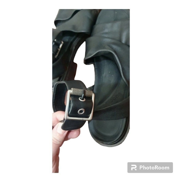 RAG & BONE SLAYTON SANDAL BLACK STRAPPY ITALIAN LEATHER Saze EU37 Women’s 7 $350 - Picture 8 of 11